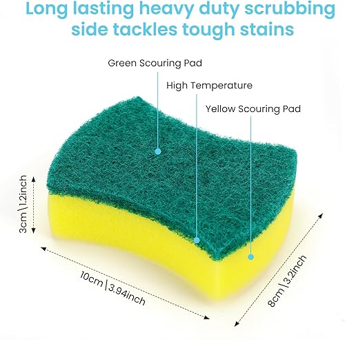 Miniatura 3 de 6 esponjas de limpieza de cocina, 1 embudo de silicona plegable, 1 dispensador de jabón para platos para juego de cocina por Ysvcofu bomba de