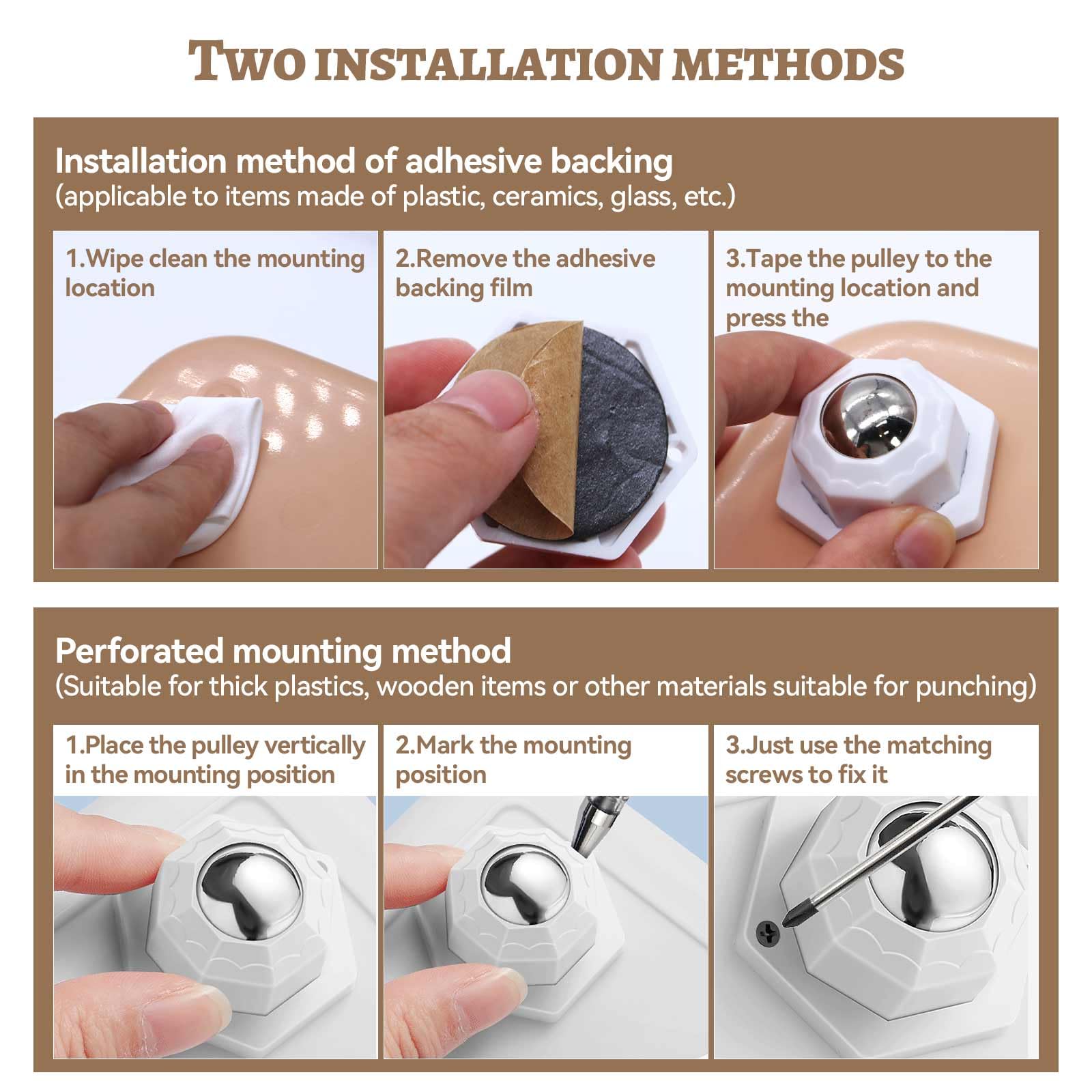 12 Pezzi Rotelle Per Mobili Ruote Girevoli Autoadesive Rotanti A 360° Ruote A Sfera Trasferimento Di Cuscinetto Rotelle Girevoli Per Mobili Ruote Di Trasporto Per Scatole Portaoggetti