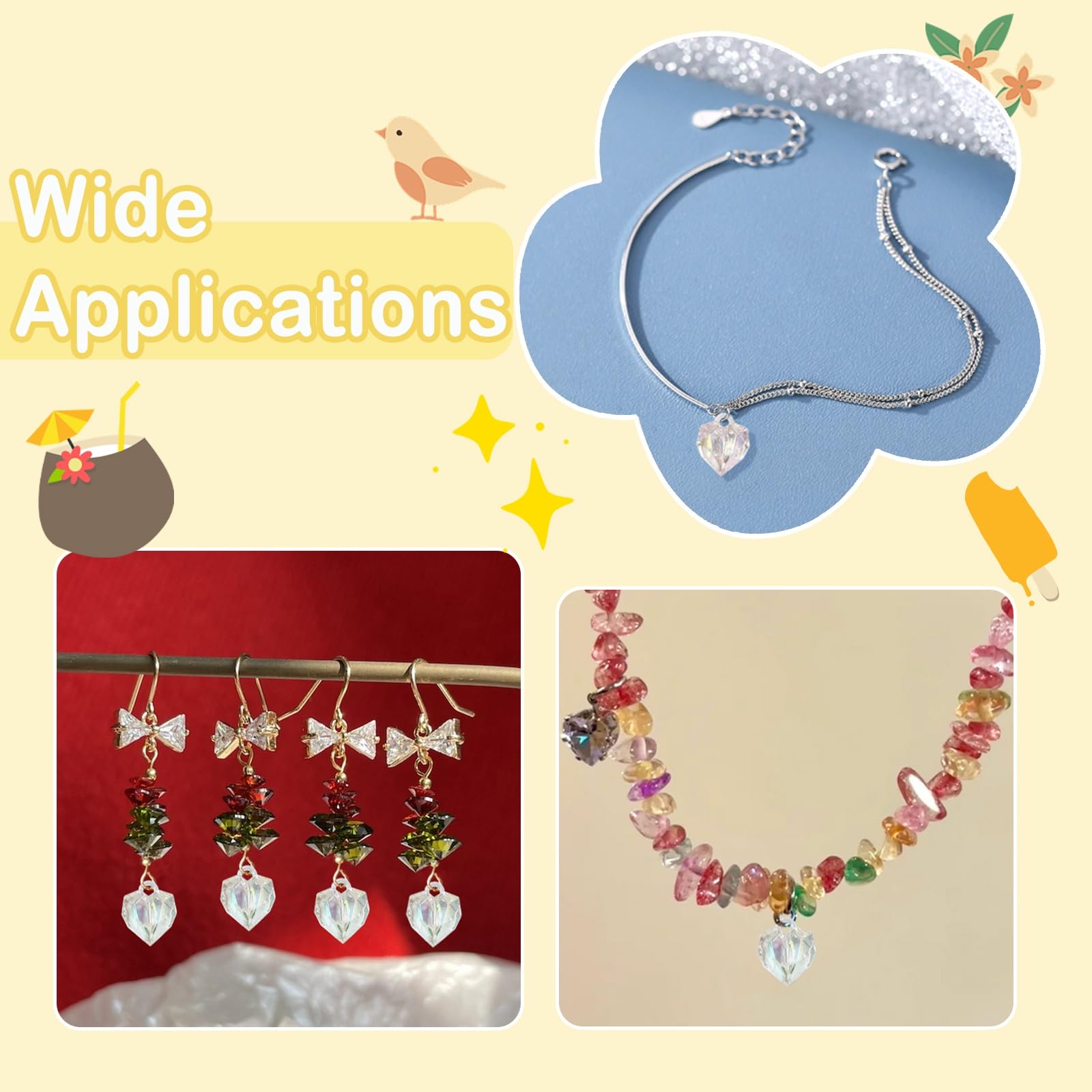 LiQunSweet Dijes acrílicos de resina con diseño de hojas de flores y animales, para Halloween, Navidad, manualidades