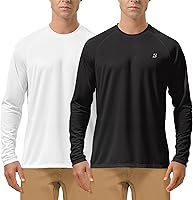 Vista 19 de Roadbox Camisas de Protección Solar UV UPF 50+ para Hombres Manga Larga SPF Rash Guard para Pesca Senderismo Natación Correr