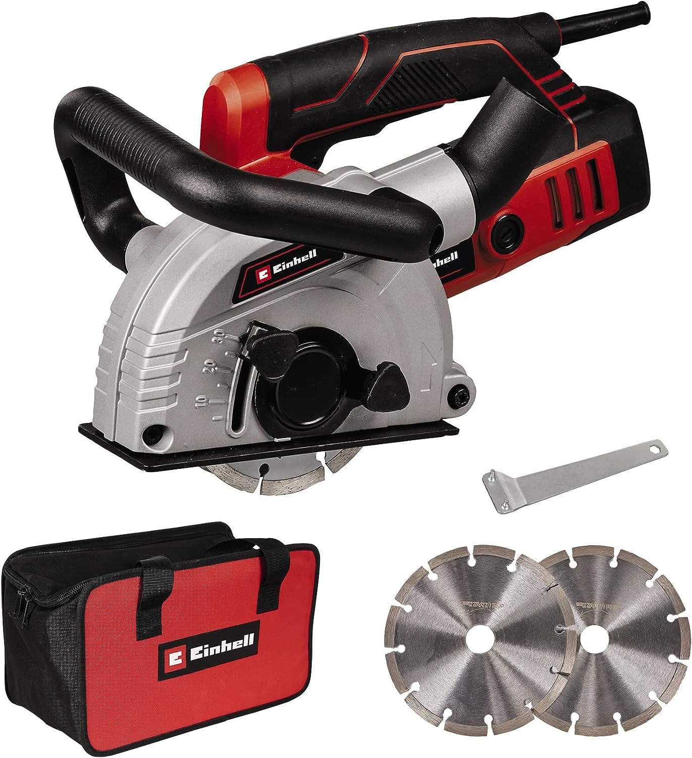 Einhell Mauernutfräse TE-MA 1500 – 1.500 W, stufenlose Tiefen- und Nutbreitenverstellung, Softstart, Staubabsaugung