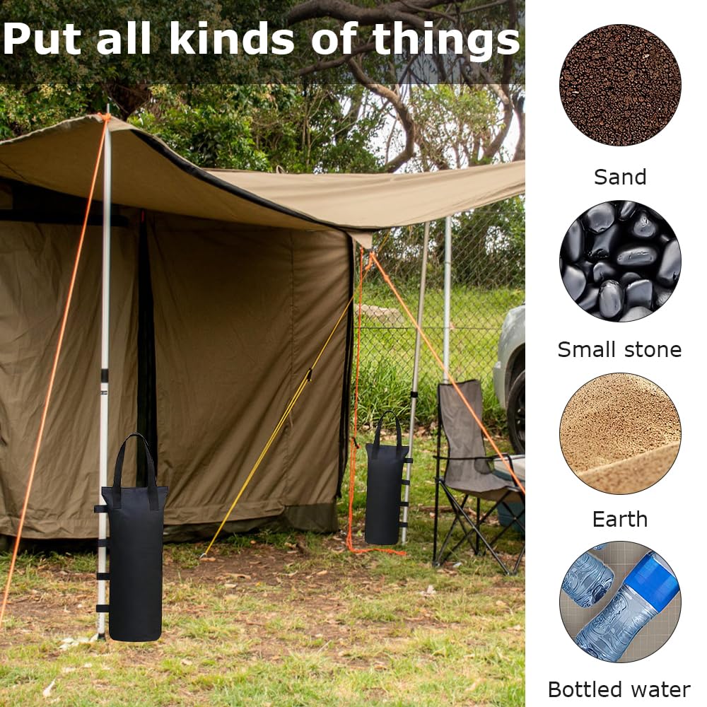 6 sacchi per tenda da 50 x 20 cm, pesi, per sacco di sabbia, per gazebo