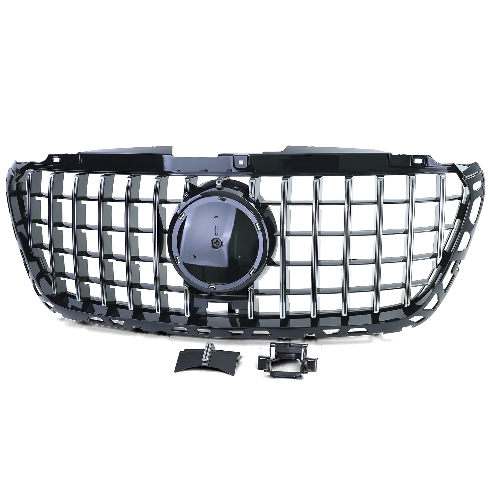Sport Kühlergrill Schwarz Glanz Chrom für Mercedes Sprinter W907 910 ab 18