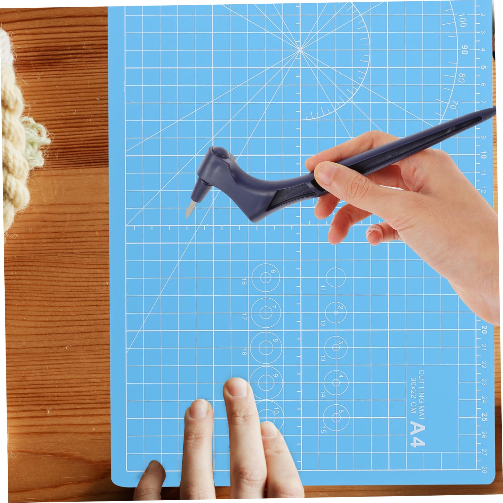 ARTIBETTER Diy Cutting Mats 4pcs Grid Design Pvc Cutting Boards Smooth Surface for Safe Craft Work