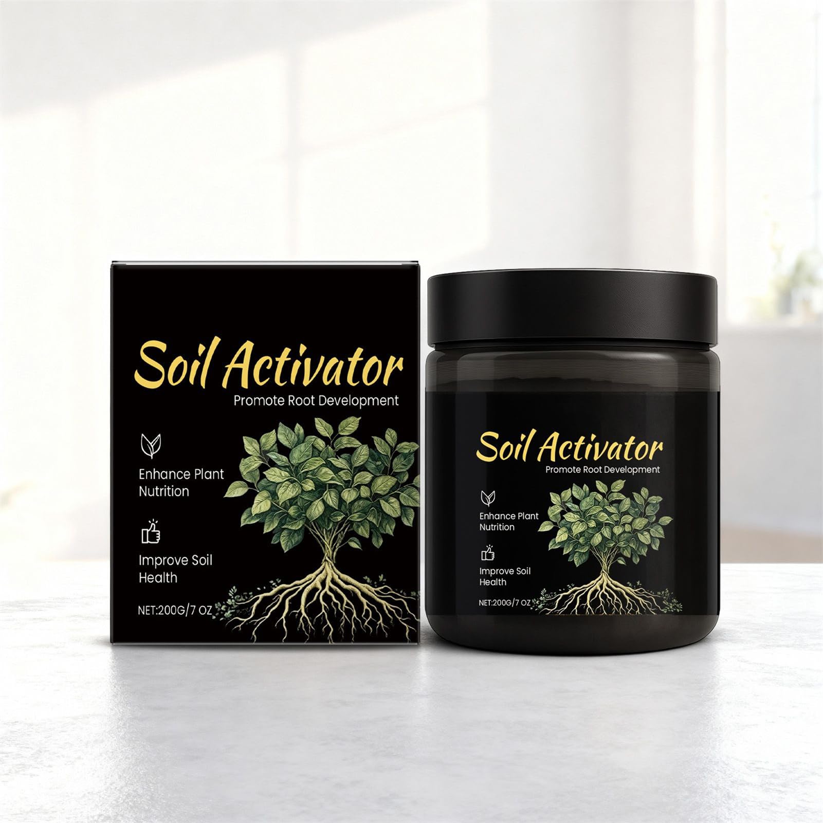 Activador de Suelo - Suave, Seguro y Fácil de Usar para Principiantes | Revitalizador de Suelo para Plantas,para Césped, Patio, Balcón, Terraza, Jardín, y Más