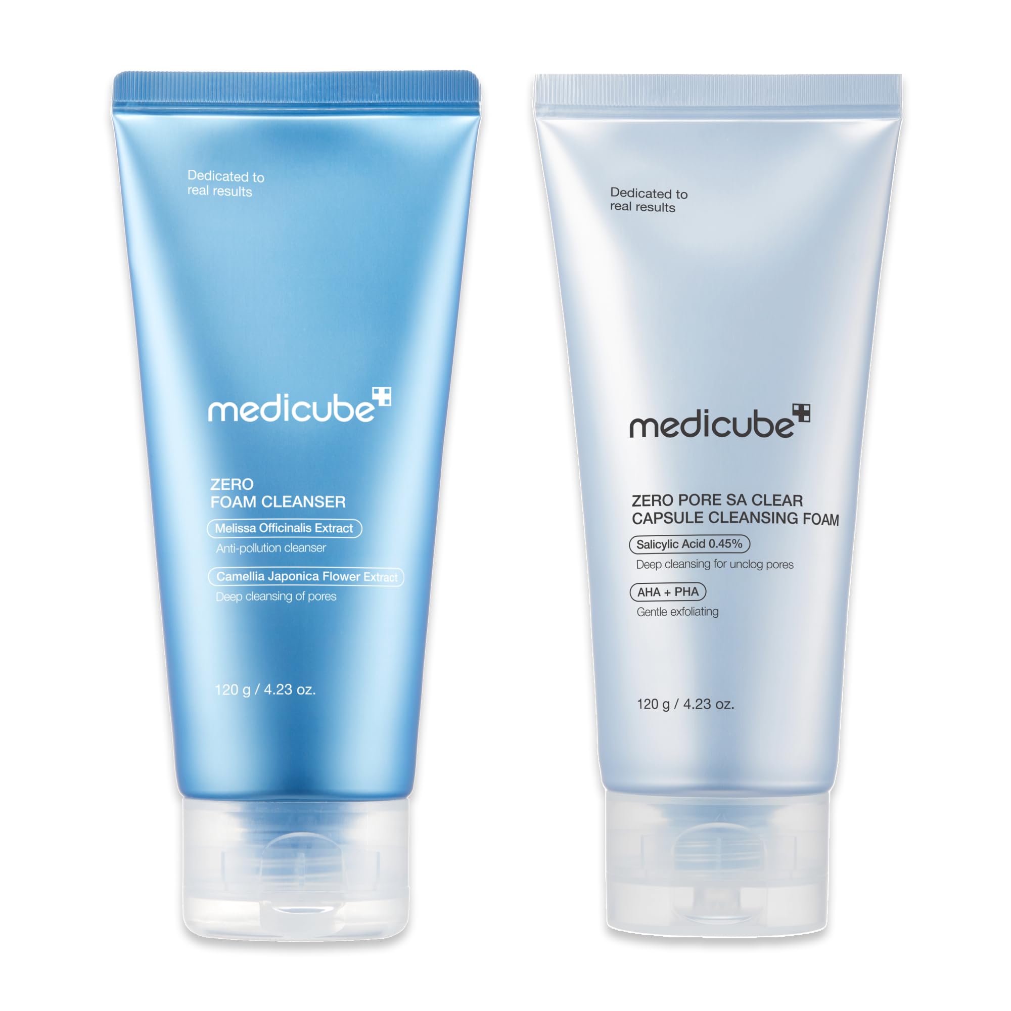 medicube Zero Pore Cleanser Duo Zero Foam Cleanser and Zero Pore Clear Blue Casule Facial Deep Cleanser Korean
