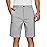 PULI Men\'s Golf Shorts 10 Inseam Casual Quick Dry Stretch Chino Shorts with Pockets for Hiking Outdoor Bright Grey 34