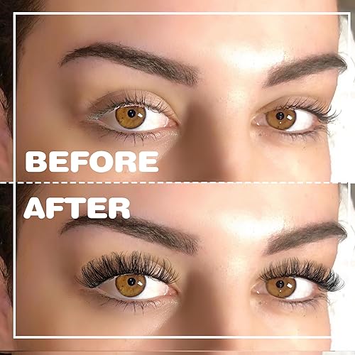 Miniatura 7 de Kit de Extensiones de Pestañas DIY Kit de Pestañas en Racimo Pestañas en Racimo Wispy Extensiones de Pestañas DIY Adhesivo y Sellador de Pestañas
