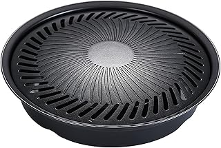 12 Inch Cast Iron Grill Pan, Nonstick Grill Griddle Pan,with Non-Slip Card Slot and Tray Clip, Easy Grease Draining for Grilling Bacon, Steak, and Meats