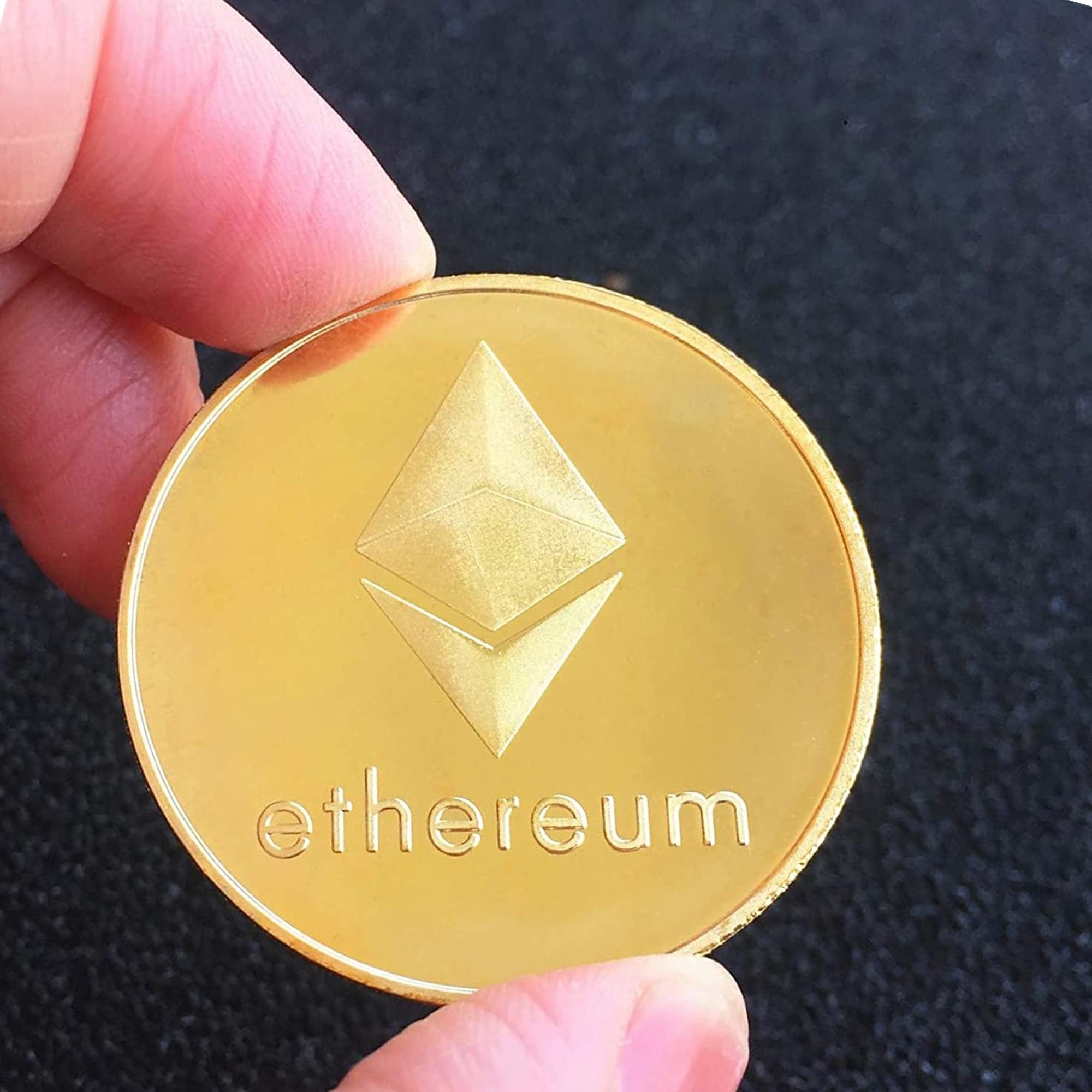 Ethereum Coin Made Of Real Metal Gold Plated Crypto Coin | Desertcart  Australia