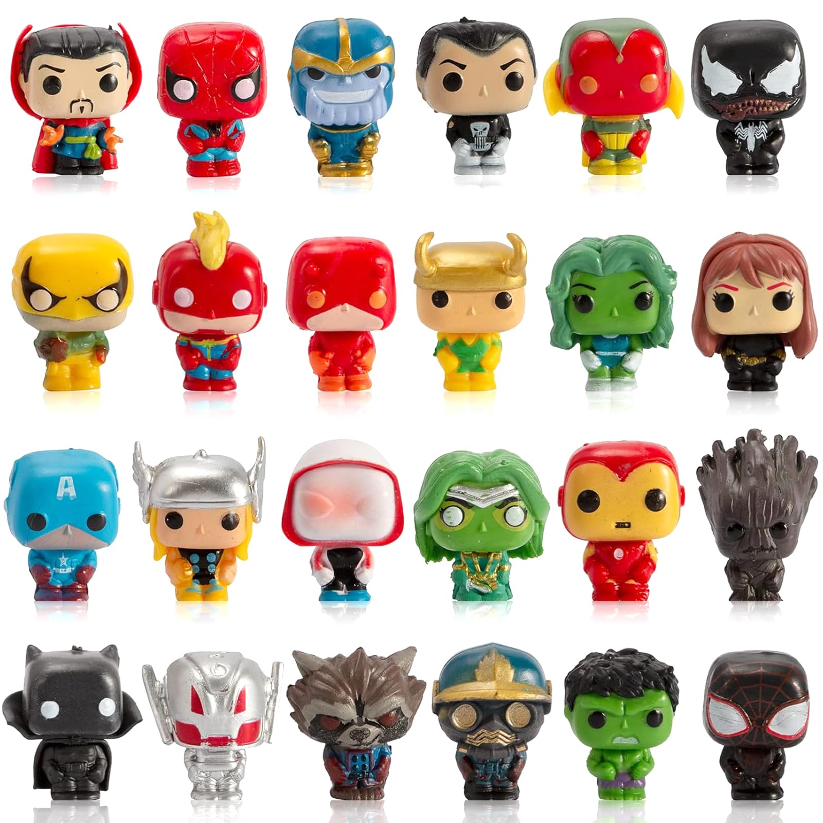 24 Stück Superhelden Figuren – A-vengers Cake Topper Set, Mini-Tortendeko Für Kindergeburtstag