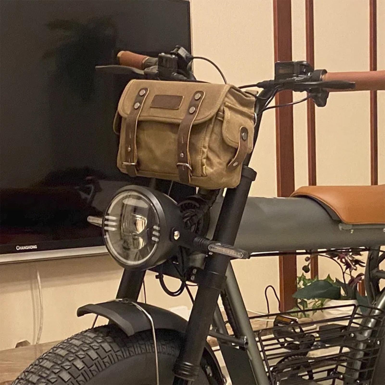 Sacoches de selle détachables en toile pour moto - Ensemble de sacoches arrière et latérales, sacoches pour moto