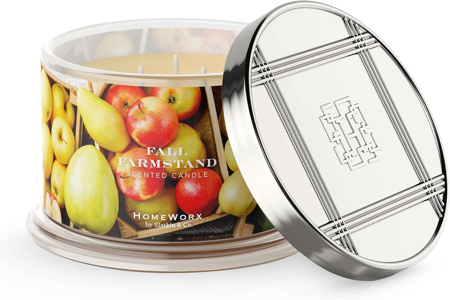 Premium Scented 4Wick Candle, Fall Farmstand, HomeWorx by