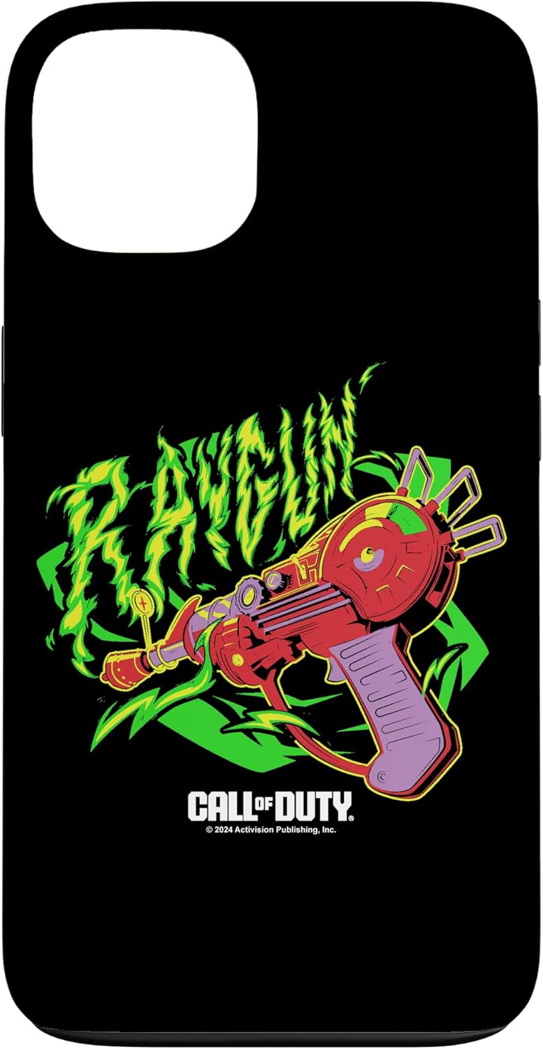 Call Of Duty RayGun Neon Green Fire Retro Logo Case for iPhone 15