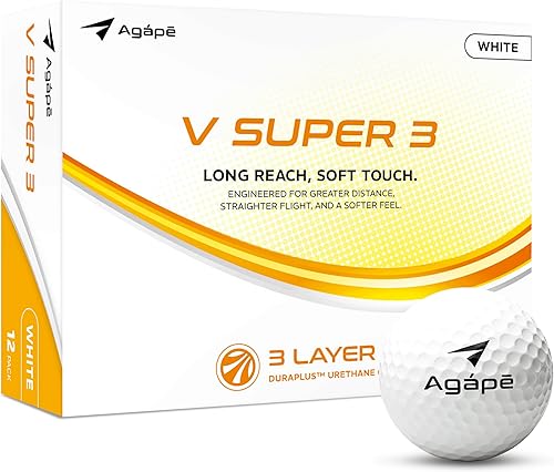 Miniatura 9 de Agape M Power 5 pelotas de golf  12 pelotas de golf (1 docena) 5 piezas de Uretano pelotas de golf, distancia y control inigualables