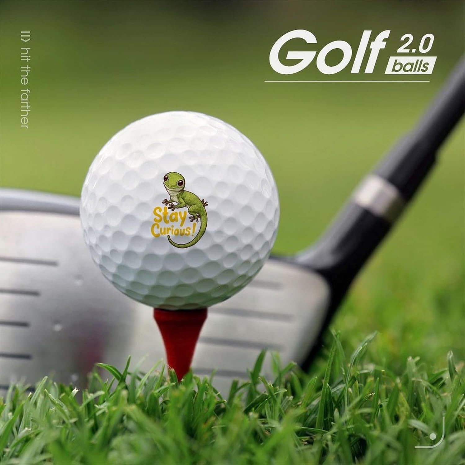 Lizard Stay Curious Rubber Golf Balls Practice Ball Elastic for Training Backyard