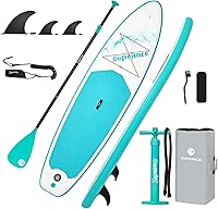 SUPEIMCO 10'6" Inflatable Stand Up Paddle Board - Hot-Melt Tech, Anti-Slip EVA Deck, 430lbs Capacity & Full Accessories for All Levels