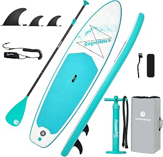 SUPEIMCO 10'6" Inflatable Stand Up Paddle Board - Hot-Melt Tech, Anti-Slip EVA Deck, 430lbs Capacity & Full Accessories for All Levels