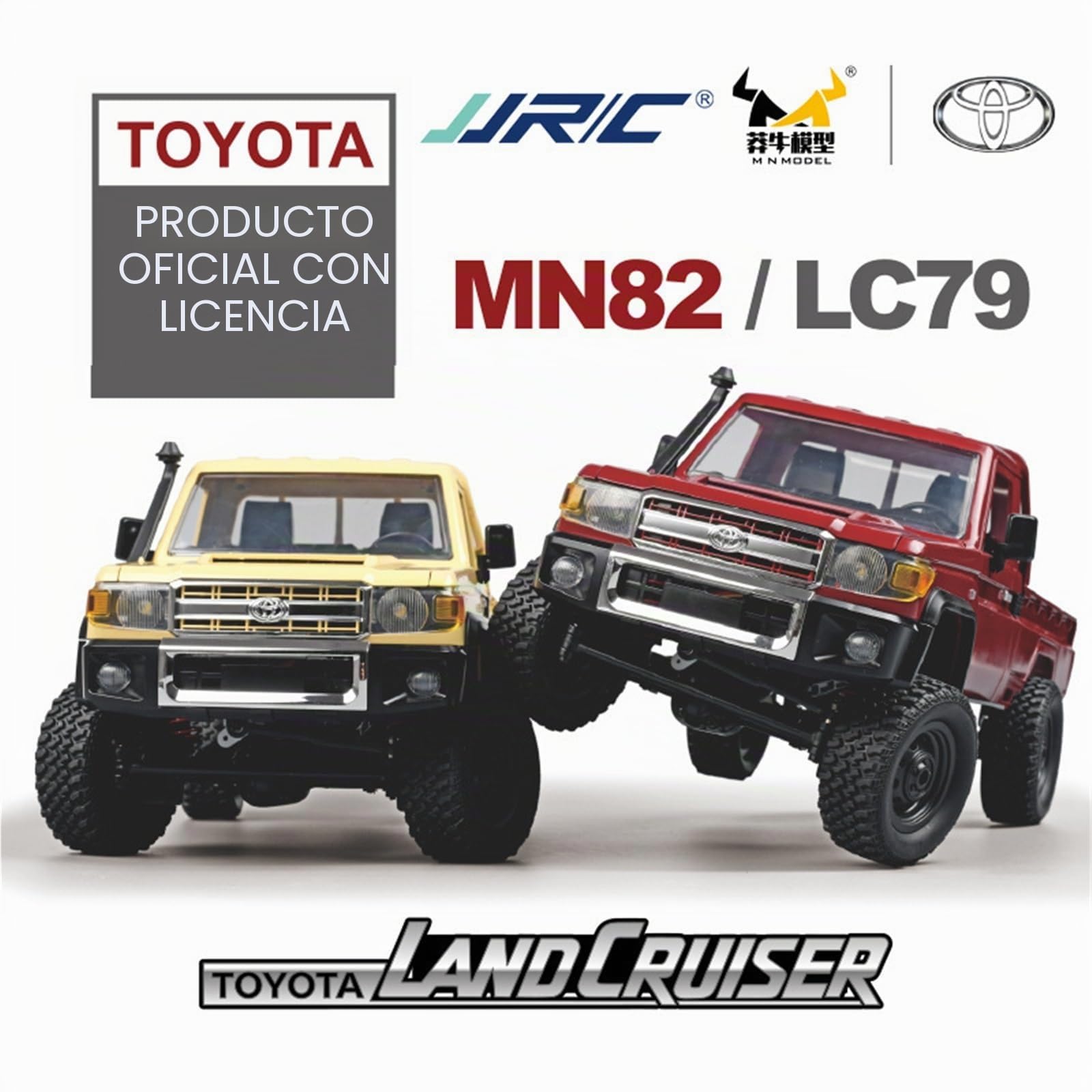 MN-82 - Crawler RC a escala 1:12, camión de control remoto todoterreno 4WD con control proporcional, compatible con Toyota Land Cruiser LC79, puertas de apertura/capó, faros LED (rojo oscuro)