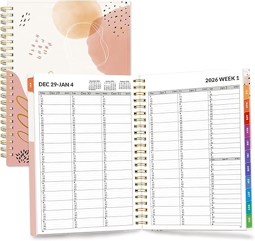 Vista 57 de SUNEE Libro de citas 2026, trimestral por hora, semanal y mensual, de enero de 2026 a diciembre de 2026, planificador semanal de 8.5 x 11 pulgadas