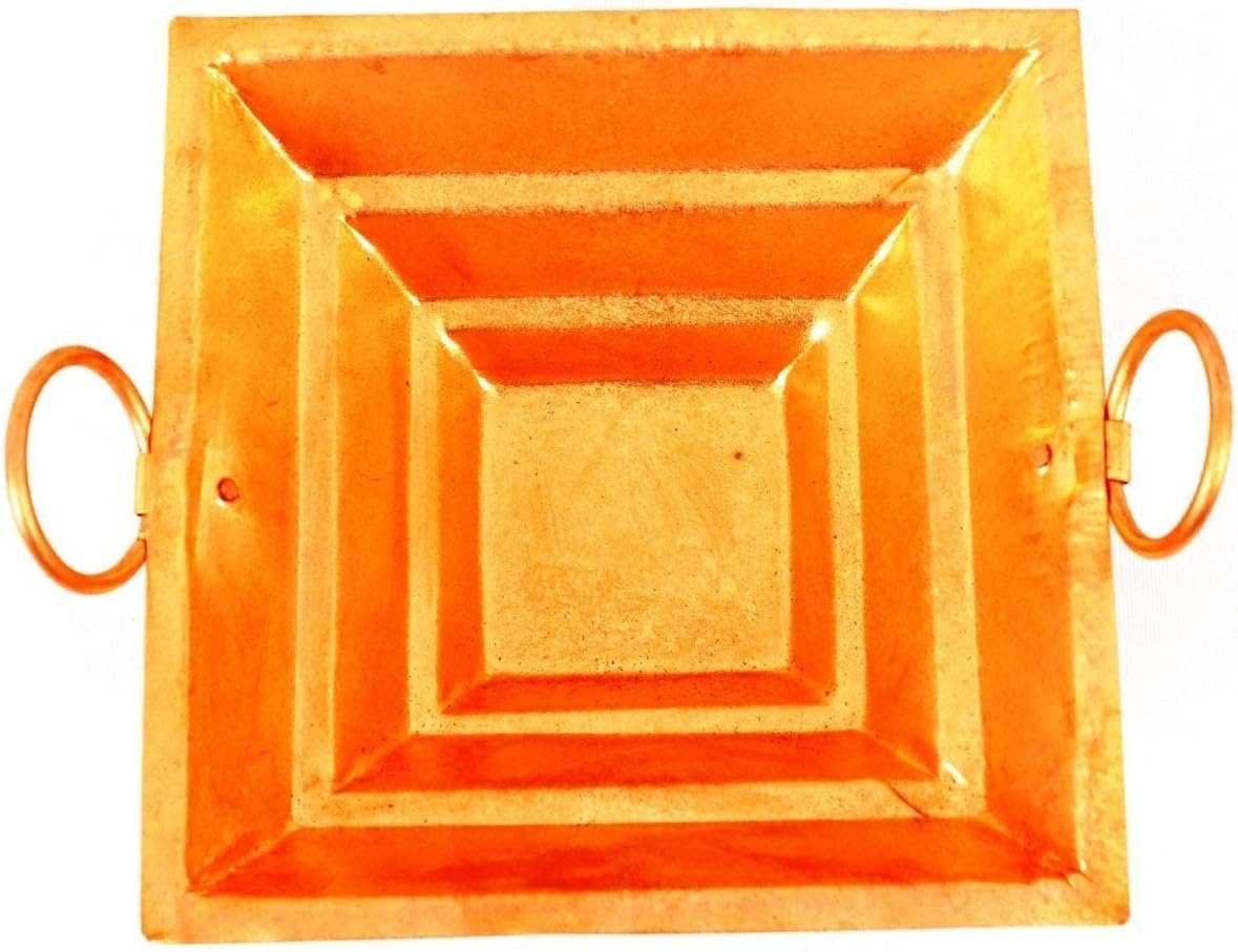 AC Creation Copper Yagna Havan Pooja Kund (18 x 18 x 7 cm)