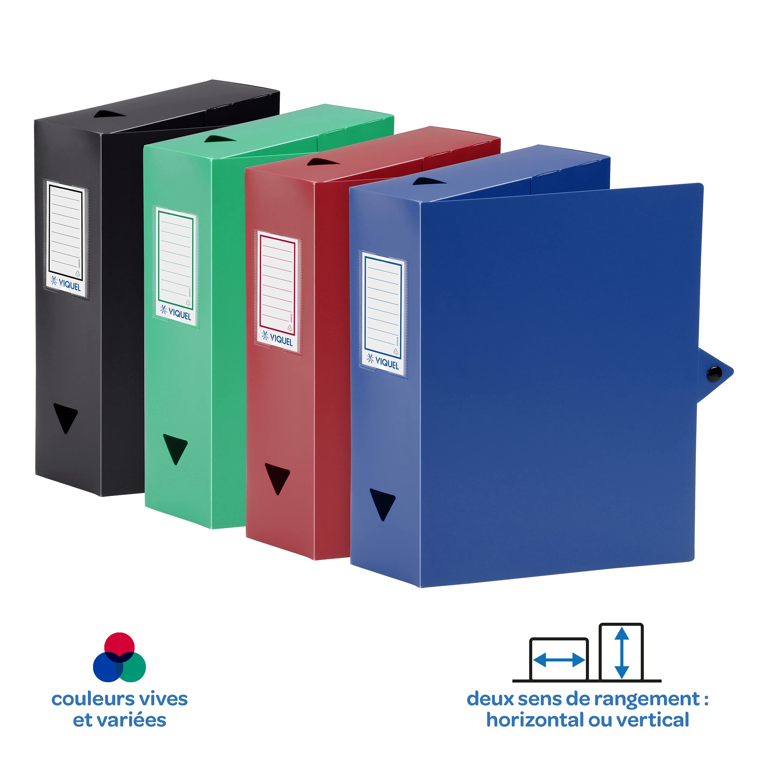 Viquel Class Docs – Juego de 6 paquetes de índice en Polypro ancho de 800 mm, varios colores