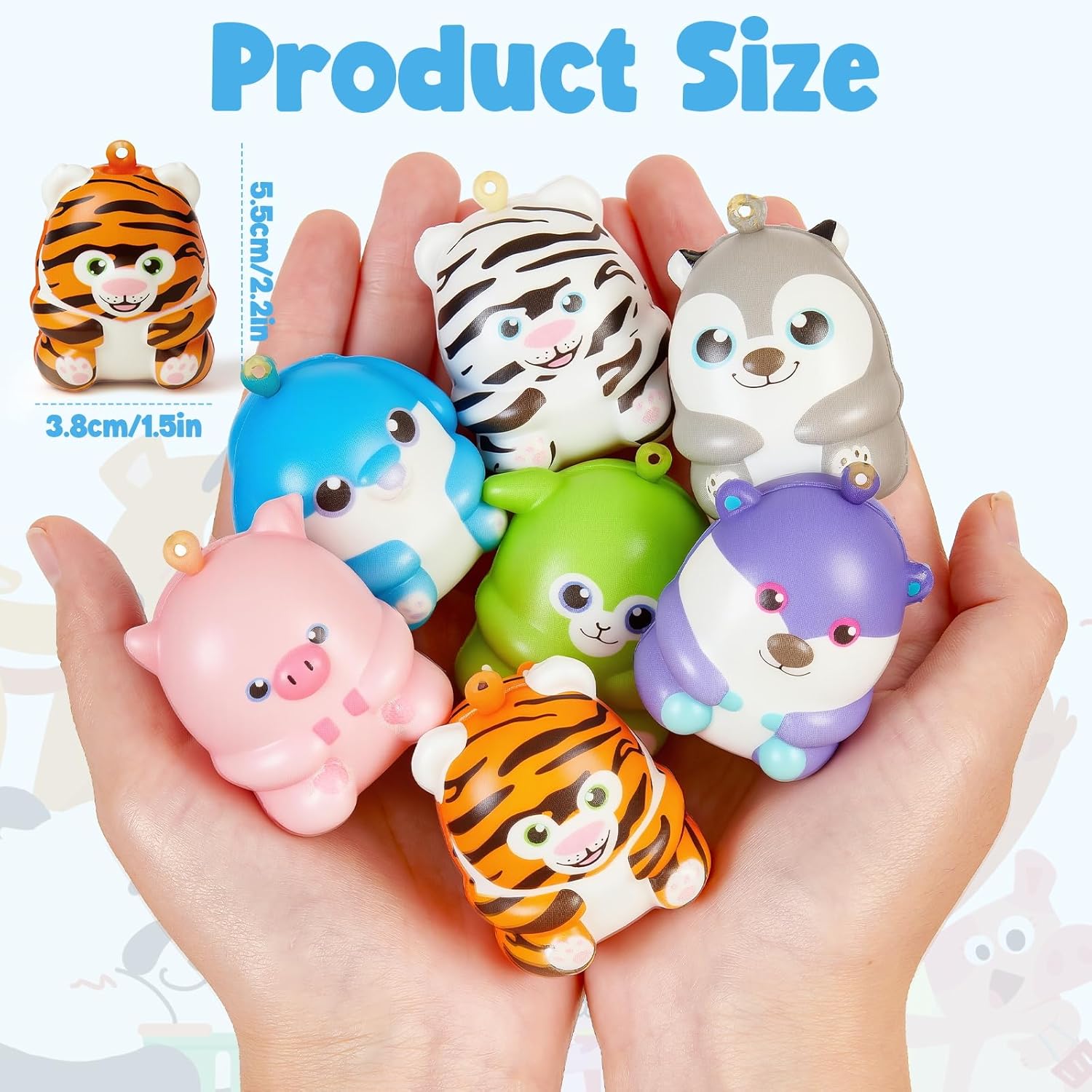 Golray 20 Packs Party Favors Slow Rising Stress Relief Squishy Toys for Kids, Soft Squishy Animals for Birthday Goodie Bag Stuffers, Pinata Fillers, Classroom Prizes, Treasure Box, Carnival Prizes