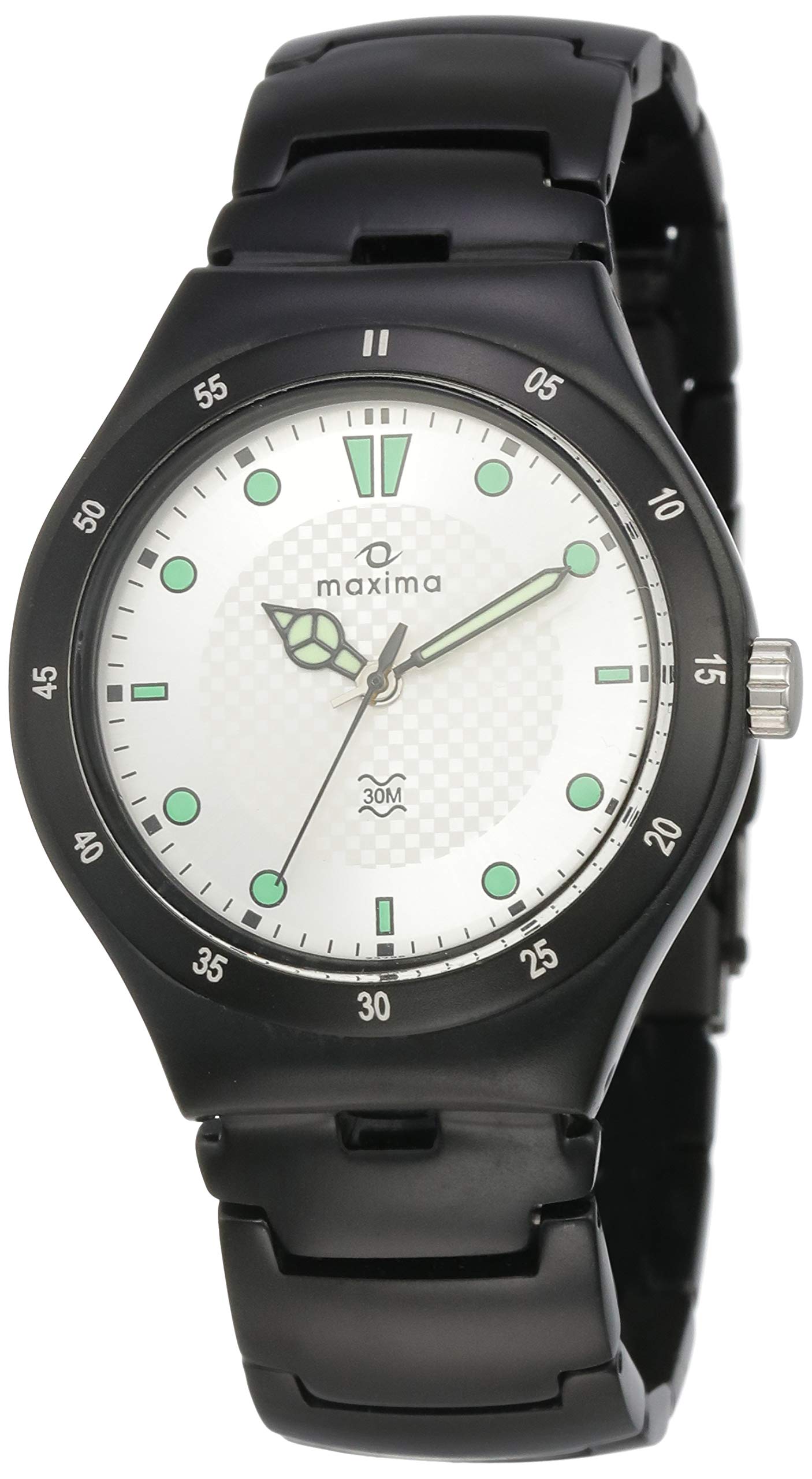Maxima Stainless Steel Attivo Analog White Dial Black Strap Mens Watch-23796Cmgb (B00MWY84QE) Amazon Price History, Amazon Price Tracker