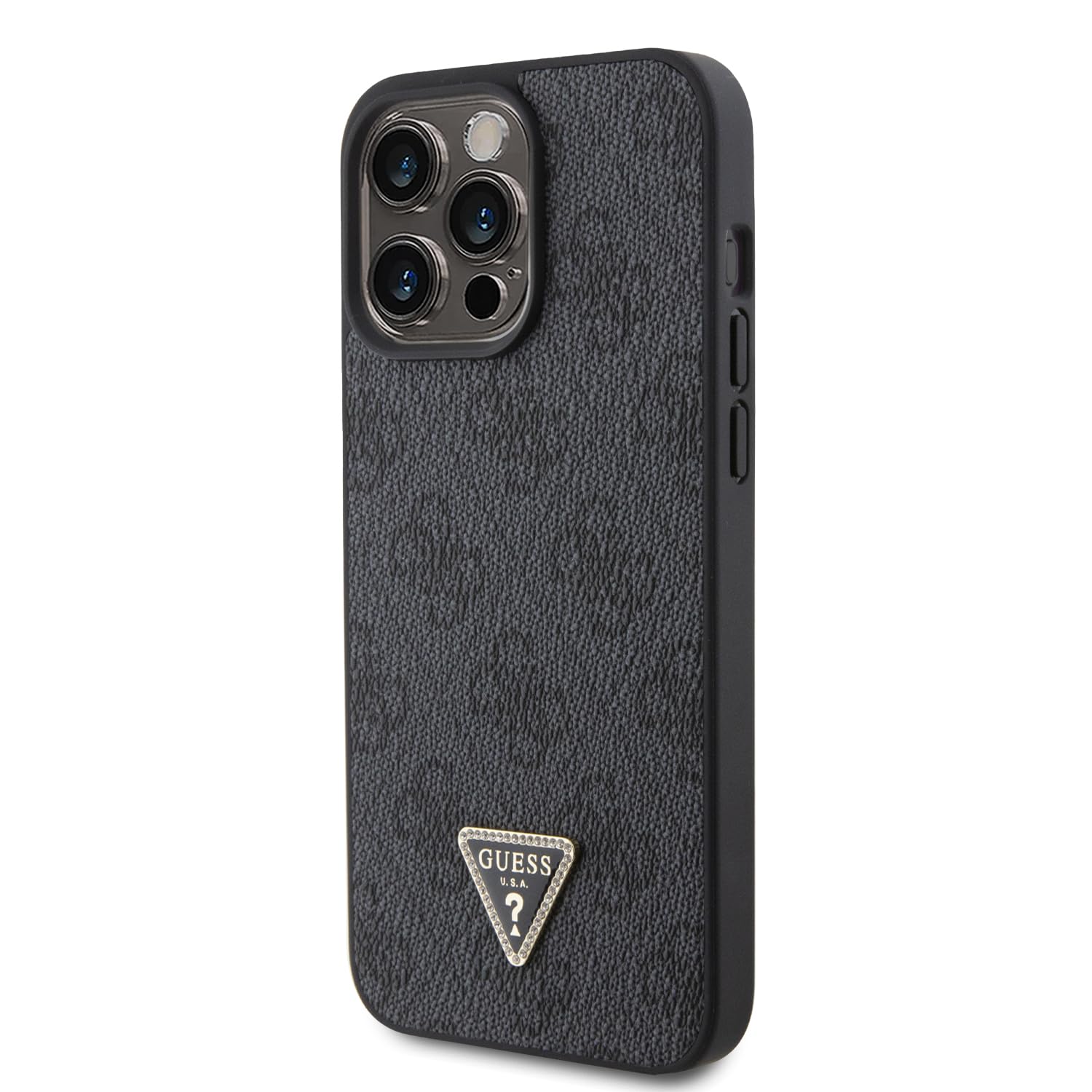 GUESS GUHCP15XP4TDSCPK Funda para iPhone 15 Pro MAX 6.7" Negro Hardcase Crossbody 4G Metal Logo