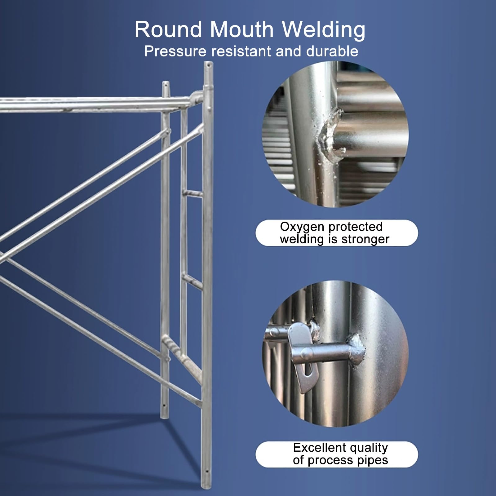 Andamios portátiles, Plataforma móvil para Andamios, Torre de Andamios Ajustable de 1,8 Metros de Altura, para escaleras domésticas, techos y almacenes, Capacidad de Carga de 227 kg, multius