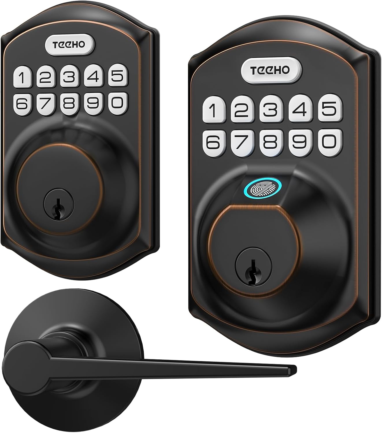 TEEHO TE002 Fingerprint Door Lock Keyless Entry Door Lock with Keypad