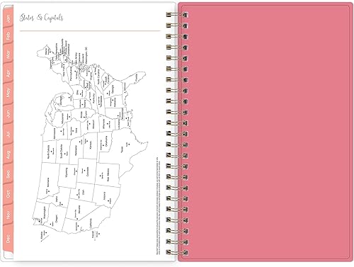 Miniatura 9 de Blue Sky Agenda semanal y mensual 2024, enero a diciembre, 5 x 8 pulgadas, cubierta esmerilada, encuadernada con alambre, Fly By (140196-24)