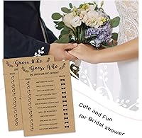 Vista 5 de Sirjiera Juego de despedida de soltera, tarjetas de Adivina quién es la novia o el novio para boda, 30 ideas de juegos de fiesta de despedida