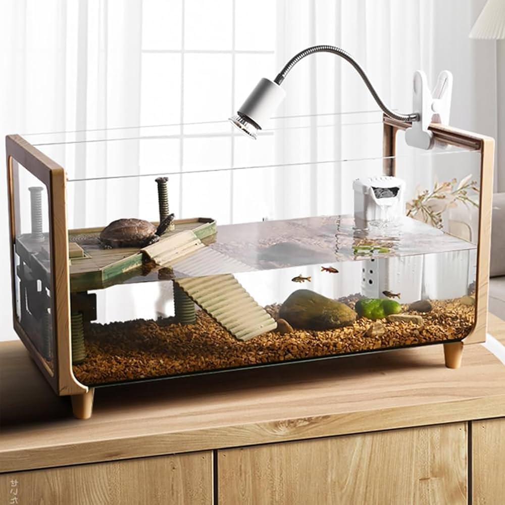 亀 水槽 透明 リクガメ ケージ　高精細ガラス ガラス透明 360° 水槽セット Amazon.co.jp: 爬虫類繁殖ボックス 亀 水槽 大きい 透明