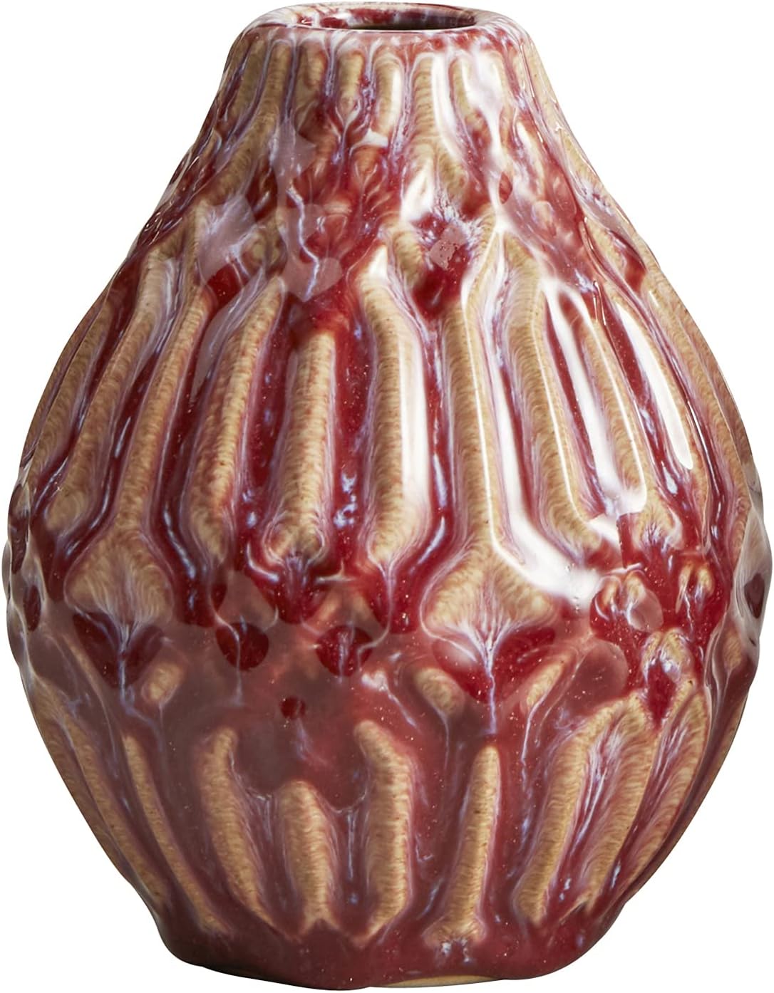 47th & Main Ceramic Decorative Vase, 6.25" Tall, Amber
