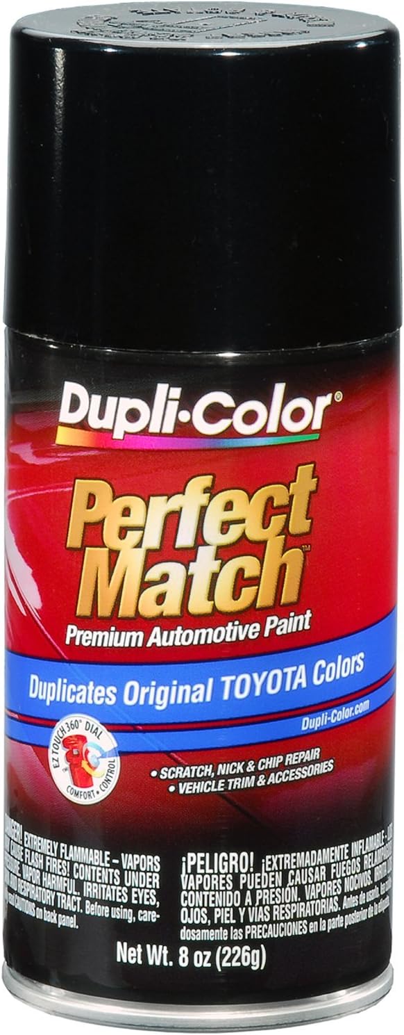 Dupli-Color (BTY1566-6 PK) Black Metallic Toyota Exact-Match Automotive Paint - 8 oz. Aerosol, (Case of 6)