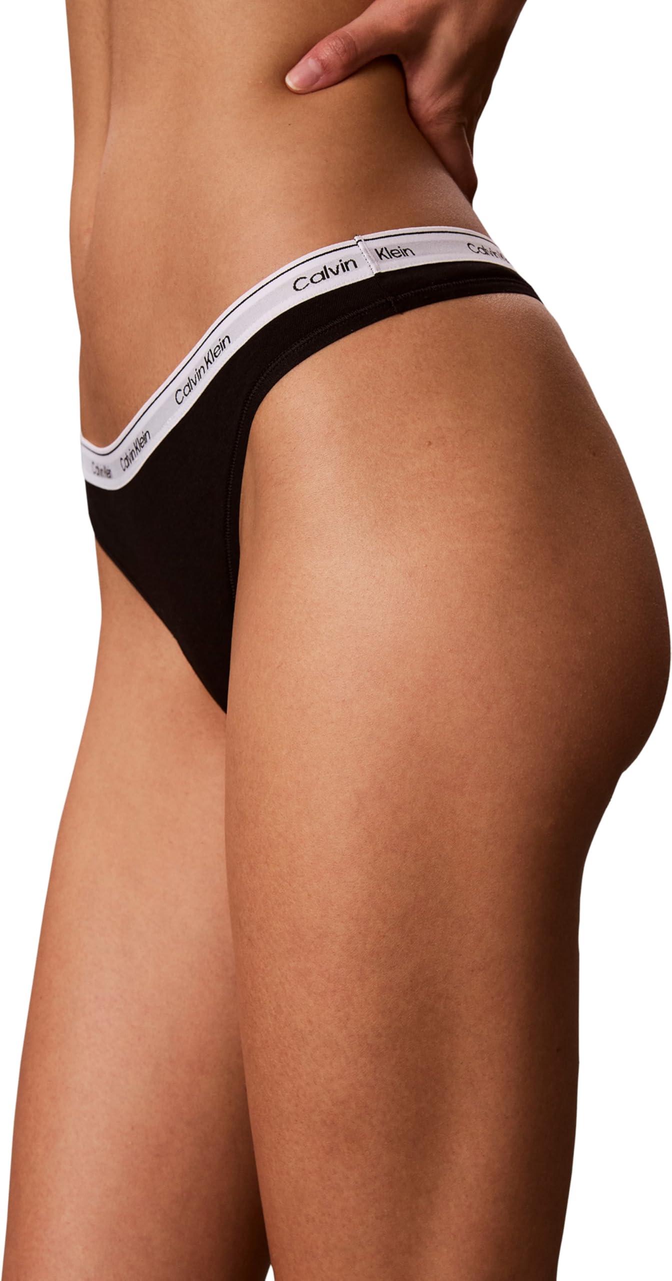 Calvin Klein Women's, Thong 5 PK LV00QD5221, Thong, Black/Classic White/Triple Stripe S, XS