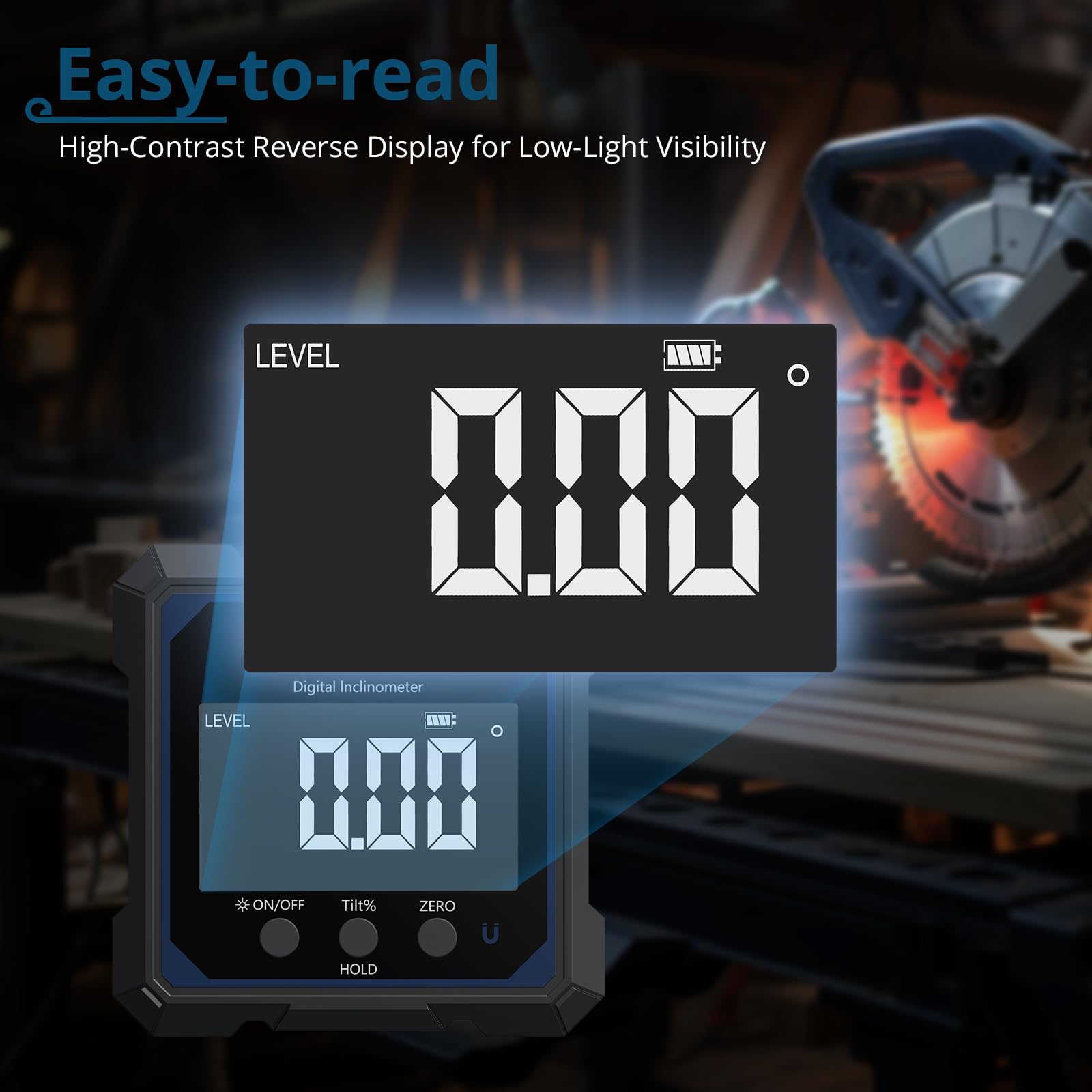 4 * 90° Niveau Electronique Rechargeable Inclinomètre Numérique avec Fonction Laser Vert Étanche IP54 Écran LCD et 4 Faces Magnétique Pour Travail du Bois Bricoleur Automobile