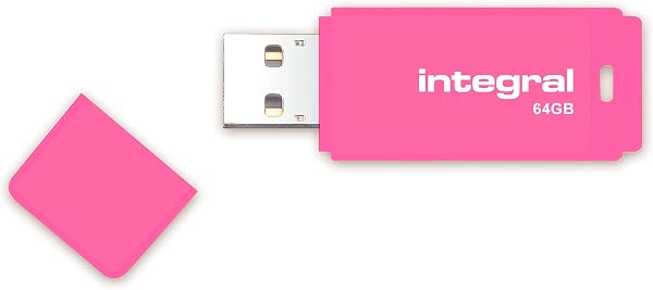 Integral 64GB Neon USB 2.0 Clé USB Pack 3 (Rose/Bleu/Jaune) - 3