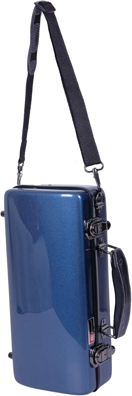 Crossrock Fiberglass case for Bb Clarinet- Lightweight Hardshell With Backpack Straps- Silver(CRF1020CLSL)