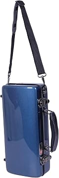 Crossrock Fiberglass case for Bb Clarinet- Lightweight Hardshell With Backpack Straps- BlueCRF1000CLBL
