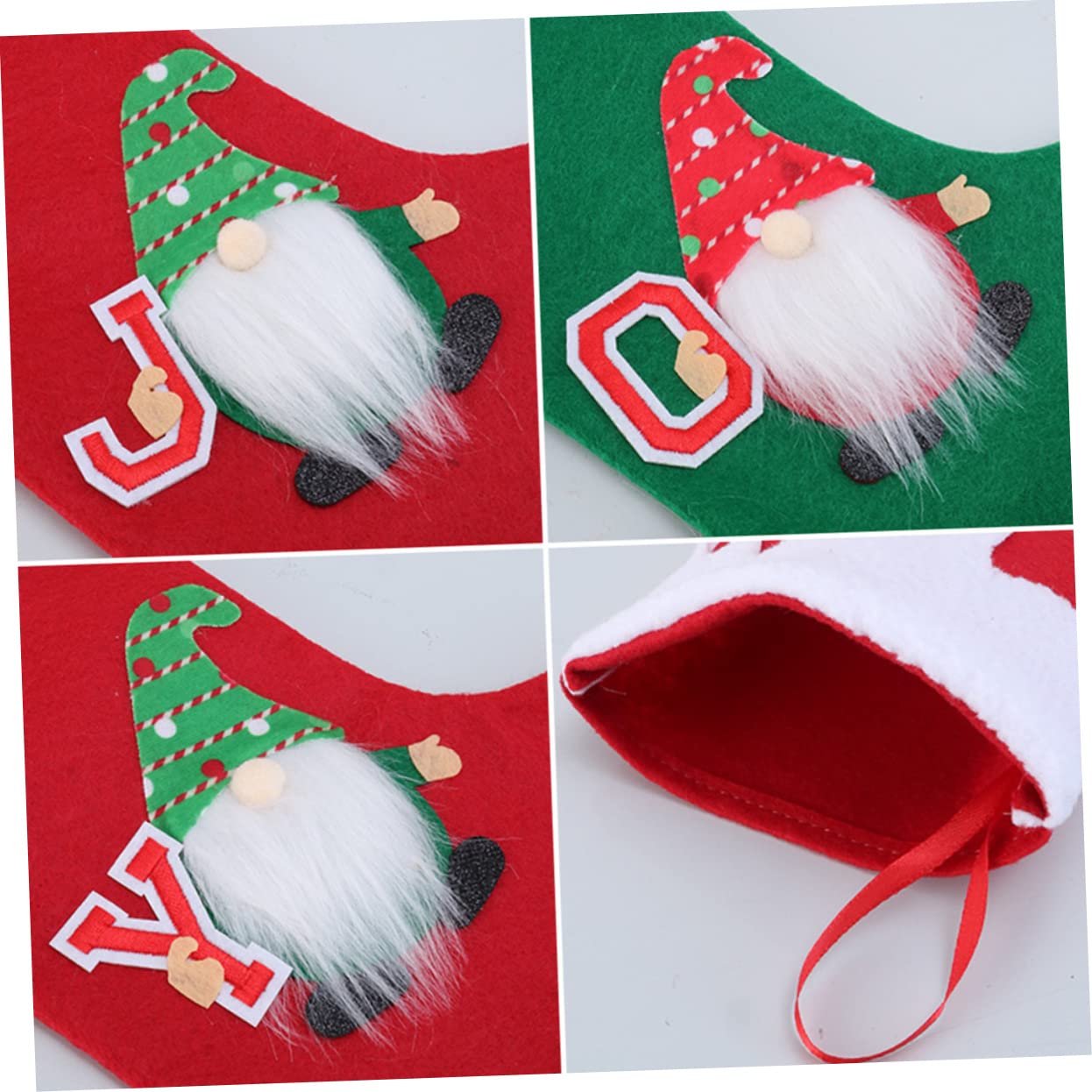 TOPBATHY 12 STK Gesichtsloser Weihnachtsstrumpf Kaminstrümpfe Hängende Tasche Christbaumschmuck Weihnachtsbaum Tasche Strümpfe Socken-geschenktüte Weihnachtstasche Vlies