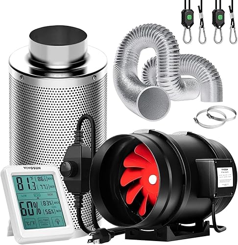 Miniatura 36 de VIVOSUN Ventilador de ventilación en línea con regulador de velocidad