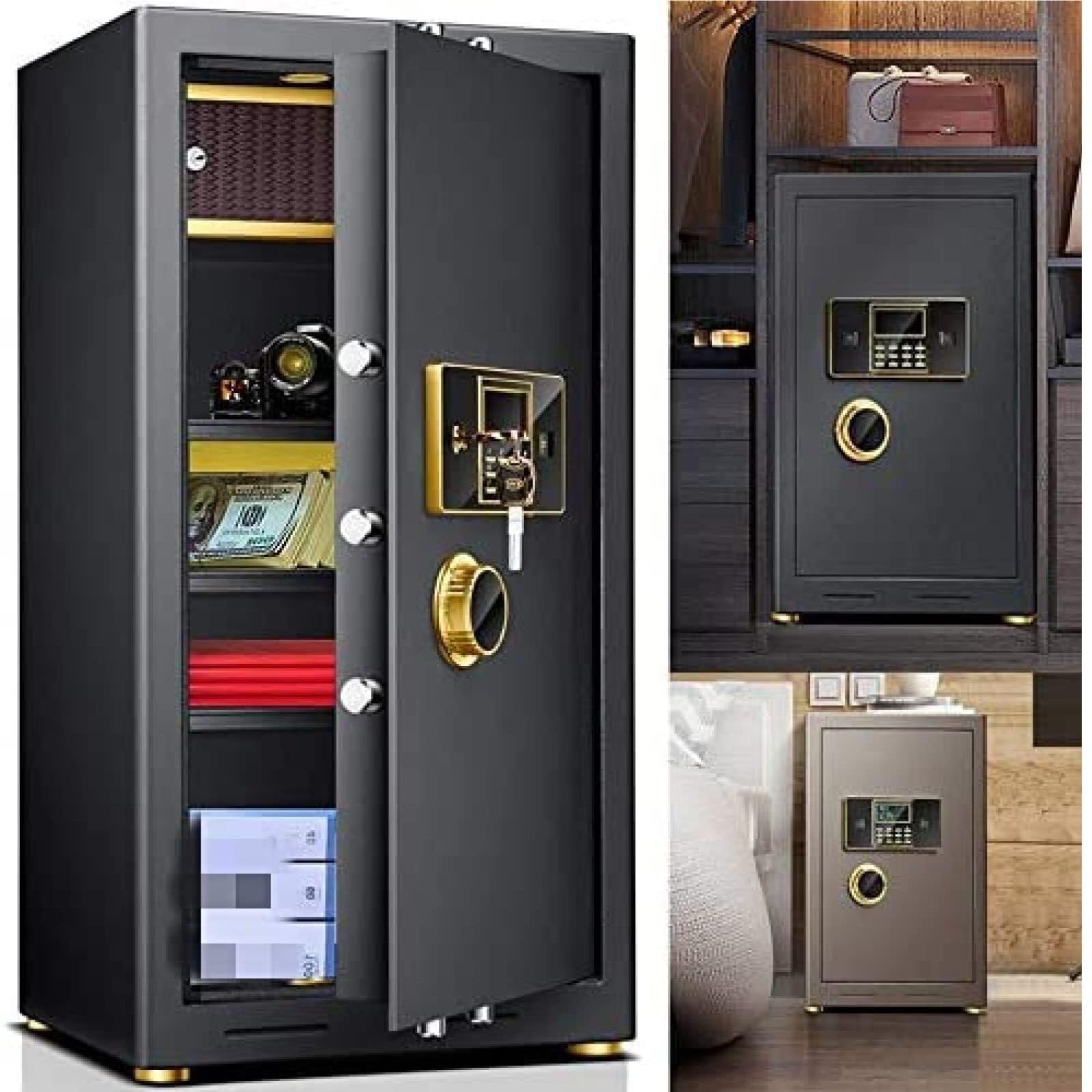 Cassaforte elettronica di sicurezza domestica in acciaio con tastiera programmabile cassaforte