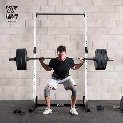 Miniatura 6 de CAPHAUS Estante para sentadillas, jaula de cuarto de gimnasio en casa para entrenamiento de fuerza de cuerpo completo brazos de observación de
