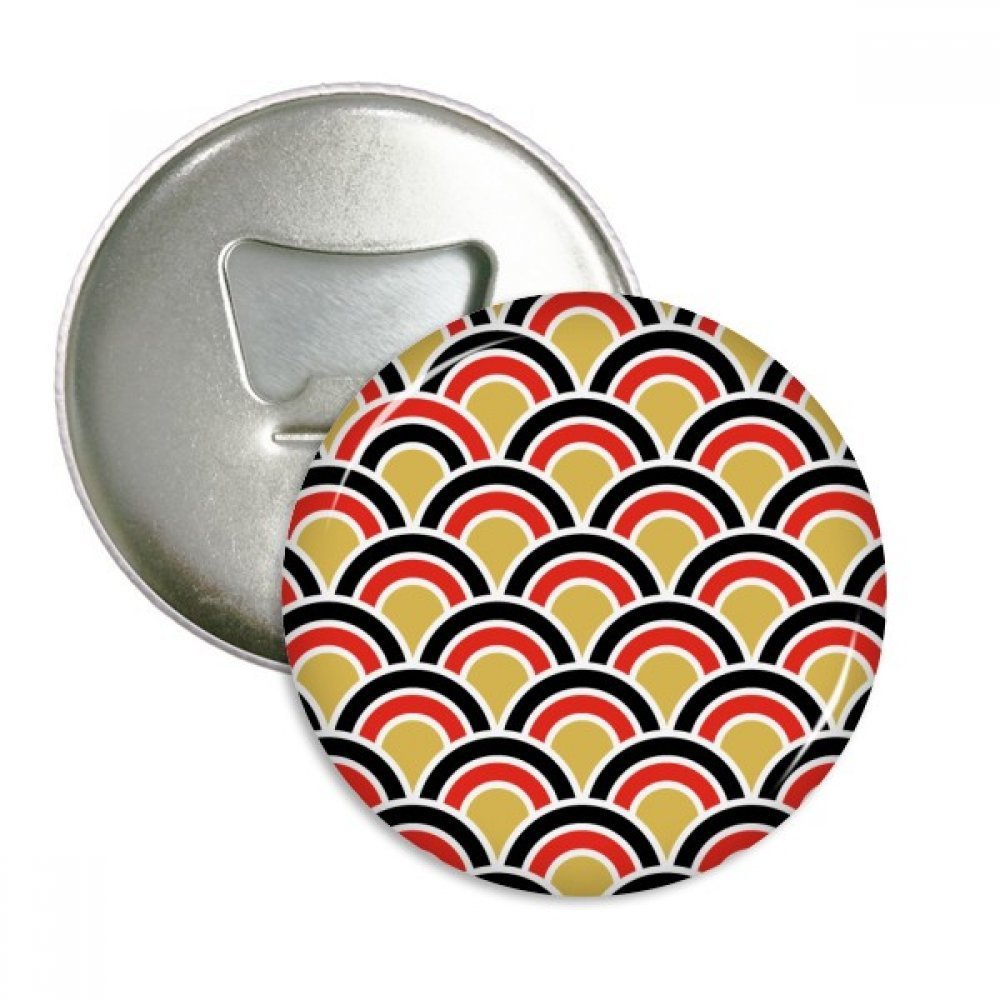 Aimants pour réfrigérateur squames rouge d'or noir bouton badge ouvre-bouteille