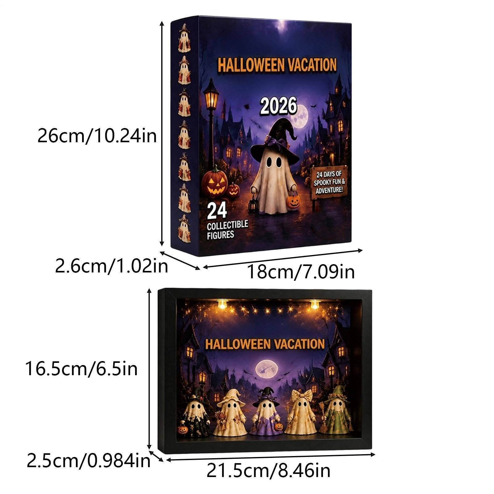 Calendario 'Avvento Di Halloween 2026 24 Giorni Fantasmini con | Decorazioni Di Halloween A Conto Alla Rovescia Per Bambini Bambine Ragazzi Adulti Vacanze Feste Compleanni Festival