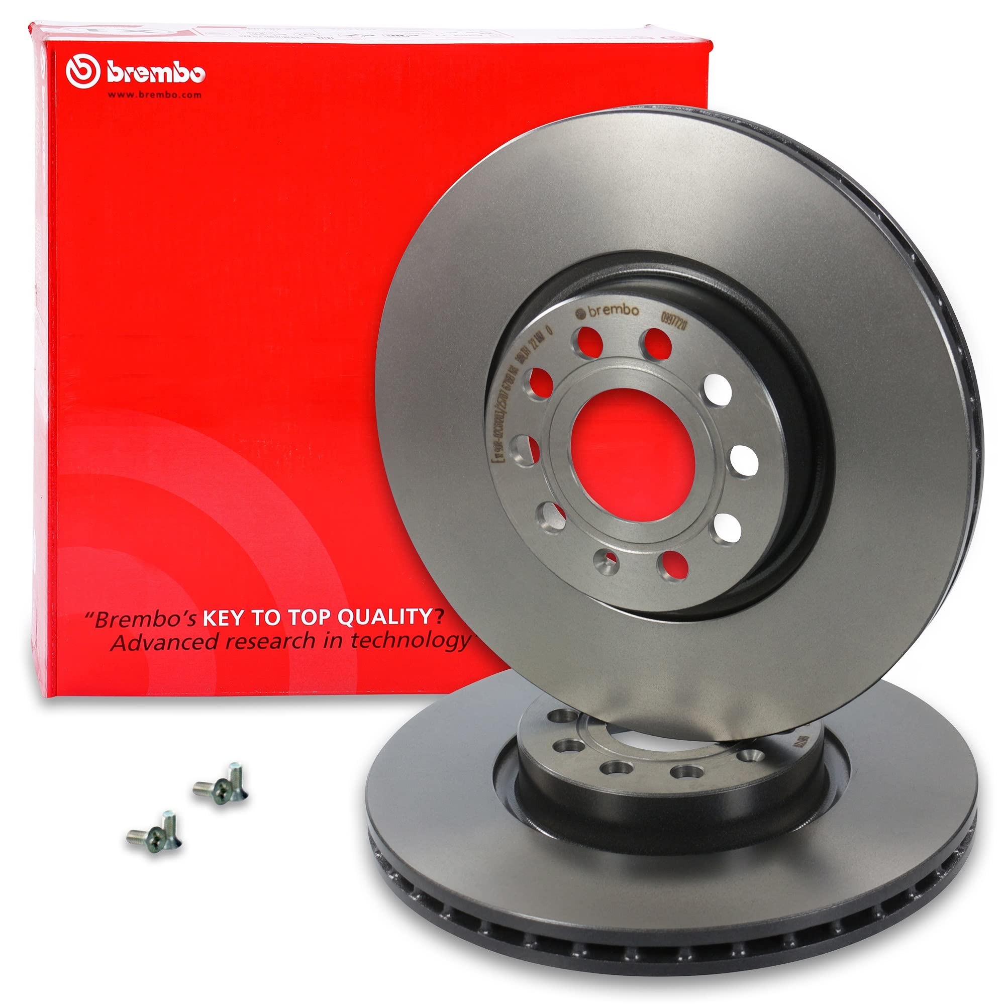 BREMBO Set di freni Coated Disc Line per asse anteriore, inclusi dischi freno anteriori Ø 312 mm ventilati e pastiglie freno anteriori