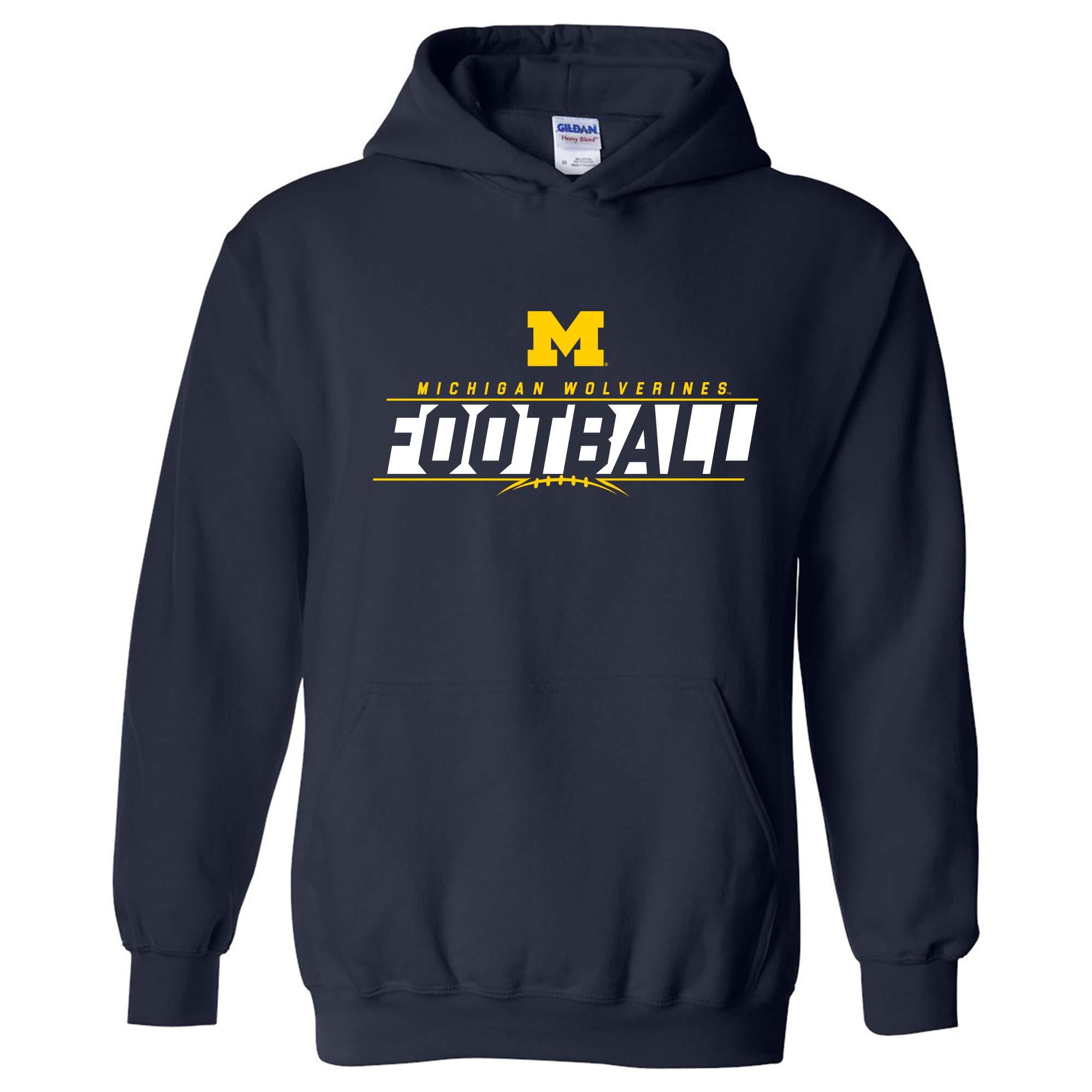 UGP Campus Apparel AH1259 - Michigan Wolverines Football Charge Hoodie - X-Large - Navy