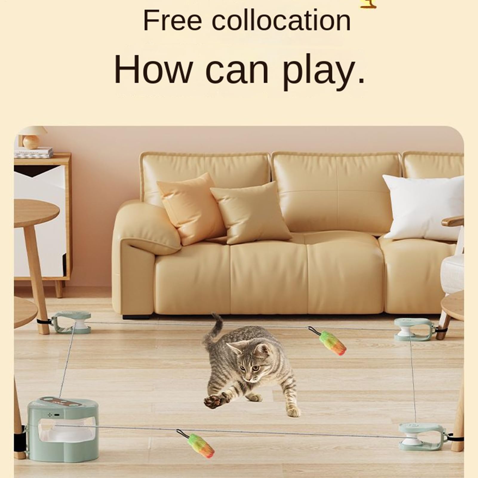 Automatisches Katzenspielzeug Automatisches Laufband Bewegungsspiel mit | Bewegungsfoerderndes Spielzeug Mit Geschwindigkeitsregulierung Für Wohnung Wohnzimmer Küche Alleine